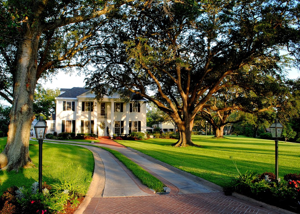 The yard to the side was used for Easter Egg hunts